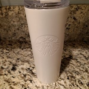 Starbucks White Stainless Steel Tumbler